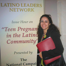 An ICAP member attends a Capitol Hill meeting on teen pregnancy.